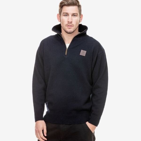 Swanndri Men's Mariner Wool Zip Neck Sweater Thumbnail