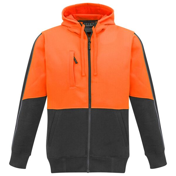 Unisex Hi Vis Full Zip Hoodie Thumbnail