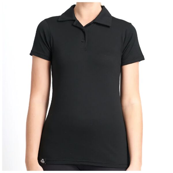 True Fleece WOMENS SHORT SLEEVE POLO SHIRT | BLACK Thumbnail