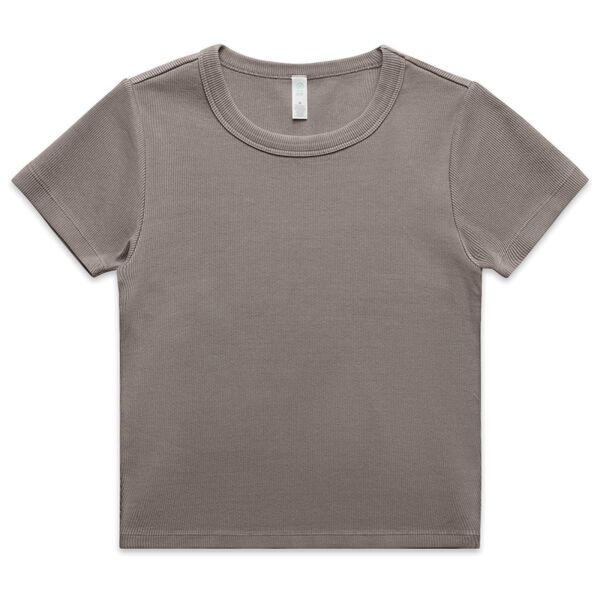 Wo's Faded Organic Rib Tee Thumbnail