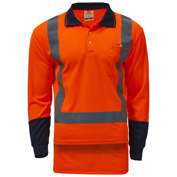 Unisex Hi Vis Day/Night Polo - Long Sleeve Thumbnail